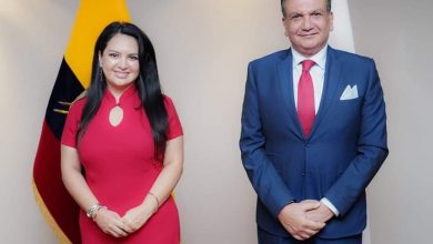 صورة السفير المصرى لدى الإكوادور يلتقى مع رئيسة المجلس الأعلى للقضاء