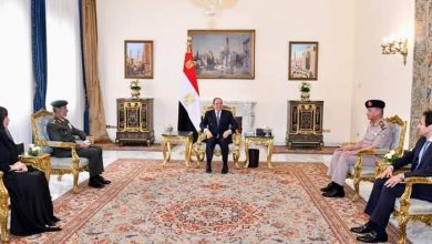 صورة الرئيس السيسى يستقبل رئيس أركان القوات المسلحة الإماراتية
